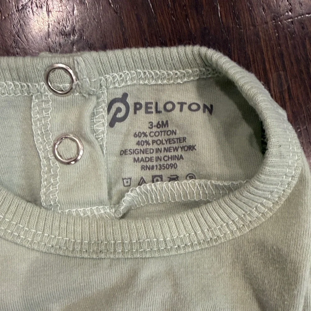 Peloton Kids Bodysuit Set - Mint Green and White